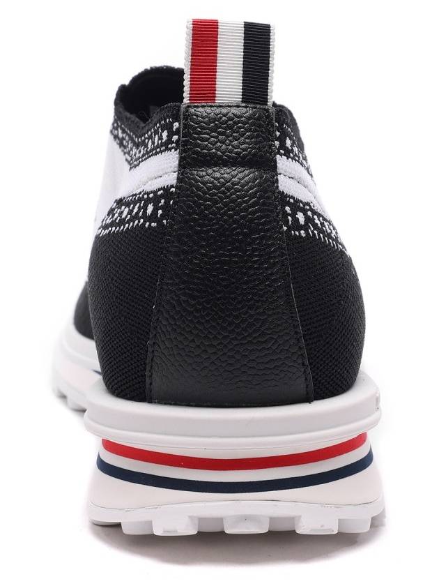 Tech Trompe L'oeil Long Wingtip Low Top Sneakers Black - THOM BROWNE - BALAAN 5