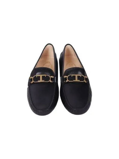 Women's Gommino Leather Driving Shoes Black - TOD'S - BALAAN 2