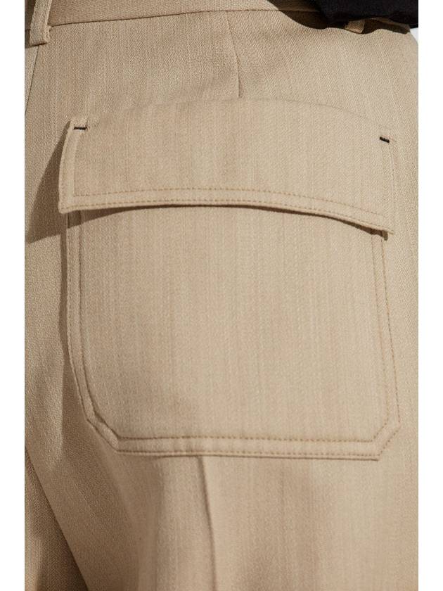 Victoria Beckham Wide-leg Trousers, Women's, Beige - VICTORIA BECKHAM - BALAAN 5