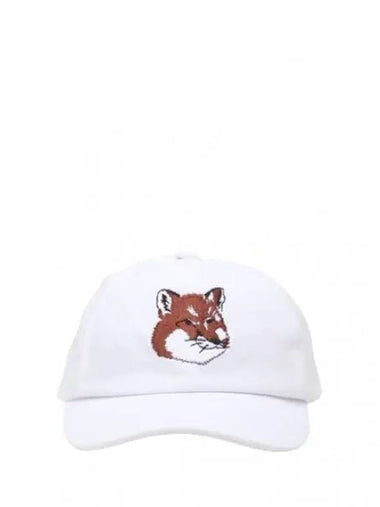 Large Fox Head Embroidered Panel Cap Hat - MAISON KITSUNE - BALAAN 1