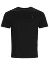 Men's Red Pony Embroidery Short Sleeve T-Shirt Black - POLO RALPH LAUREN - BALAAN 3