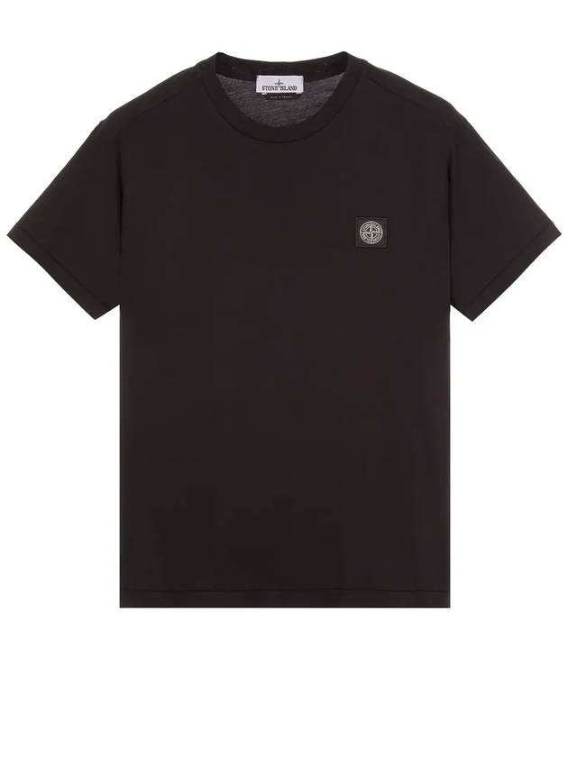 Logo Patch Short Sleeves T-Shirt Black - STONE ISLAND - BALAAN 2