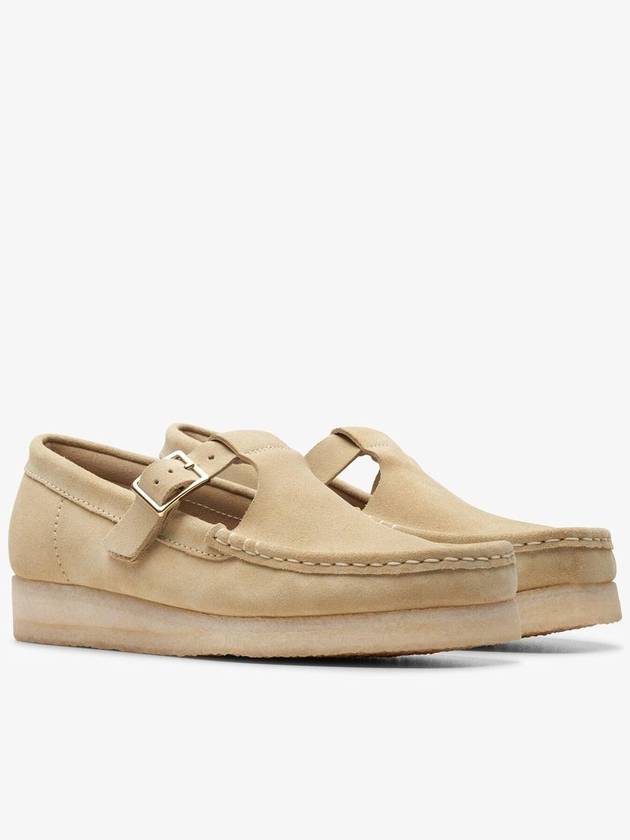 Wallabee T-Bar Maple Suede Loafers Beige - CLARKS - BALAAN 6