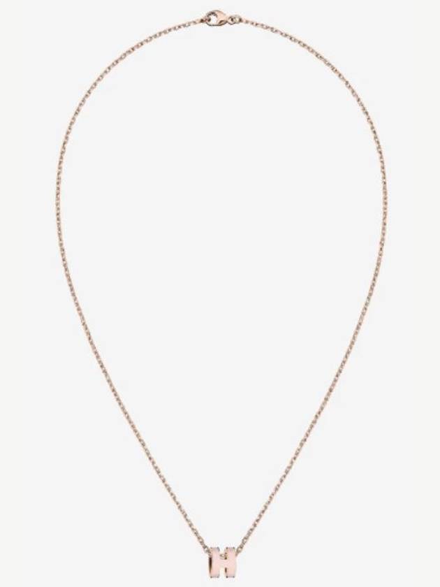 Mini Pop H Pendant Rose Gold Rose Dragee - HERMES - BALAAN 2