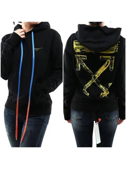 Acrylic Arrow Slim Fit Long Sleeve Hoodie Black - OFF WHITE - BALAAN 2