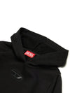 Kids Logo Embroidered Hoodie Black J02014 KYAX3 K900 - DIESEL - BALAAN 4