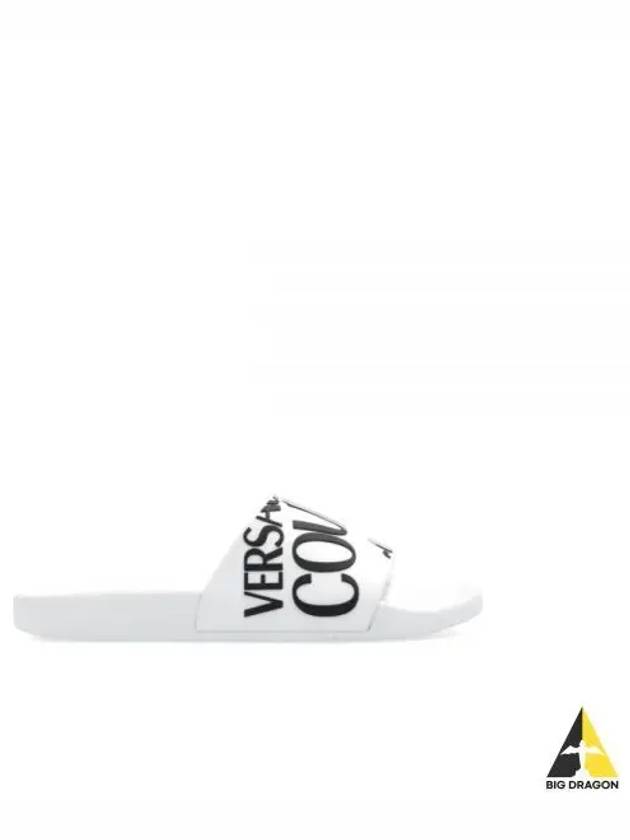 logo slippers white - VERSACE - BALAAN 2