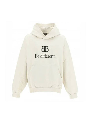 lettering logo hooded top white - BALENCIAGA - BALAAN.