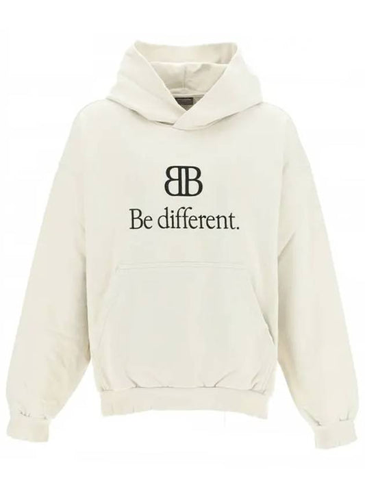 lettering logo hooded top white - BALENCIAGA - BALAAN.