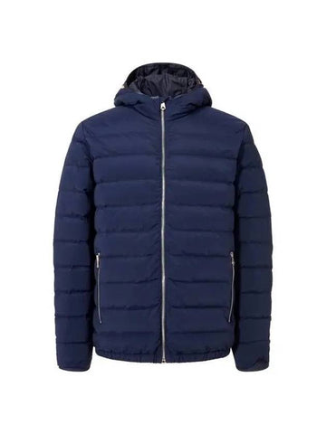 Striped hood goose down padded jacket navy - PAUL SMITH - BALAAN 1