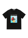 Men's Fruit Graphic Short Sleeve T-Shirt Black SW23ETS01BK - SOLEW - BALAAN 2