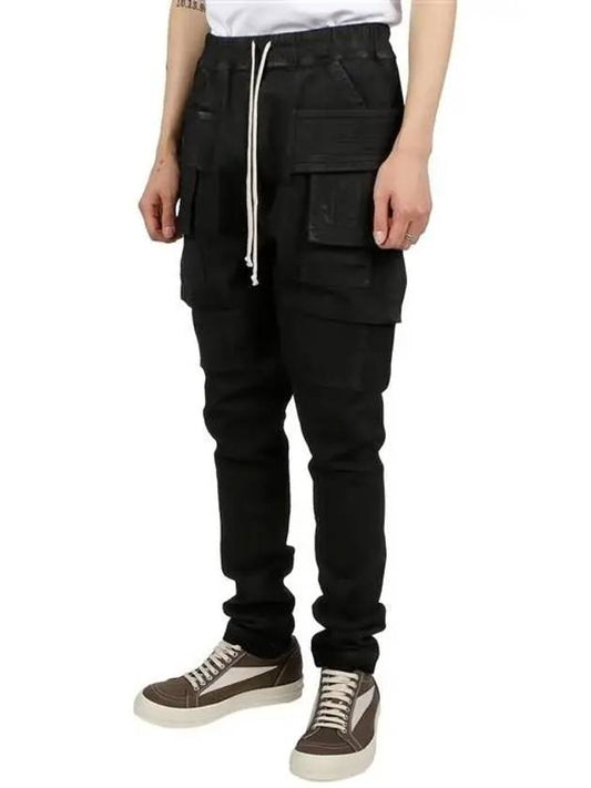 Creatch Cargo Desostring Cotton Straight Pants Black - RICK OWENS - BALAAN 2