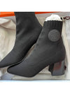 Women's Volver 60 Knit Ankle Boots Noir - HERMES - BALAAN 4