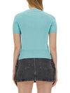 Bea Embroidery Logo Knit Top Aqua - VIVIENNE WESTWOOD - BALAAN 5