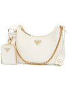 Re-Edition 2005 Saffiano Leather Shoulder Bag White - PRADA - BALAAN 3