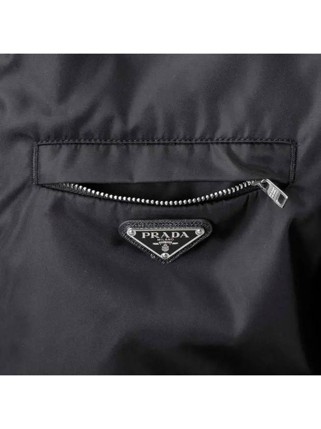 Re-Nylon Zip Up Gabardine Blouson Jacket Black - PRADA - BALAAN 6