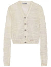 Alpaca Mohair Boucle Cardigan Ivory - GANNI - BALAAN 2