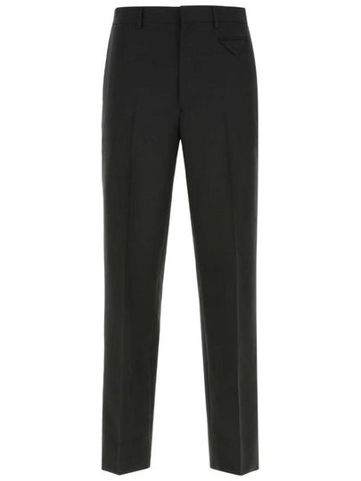 Men's Mohair Wool Straight Pants Black - PRADA - BALAAN 2