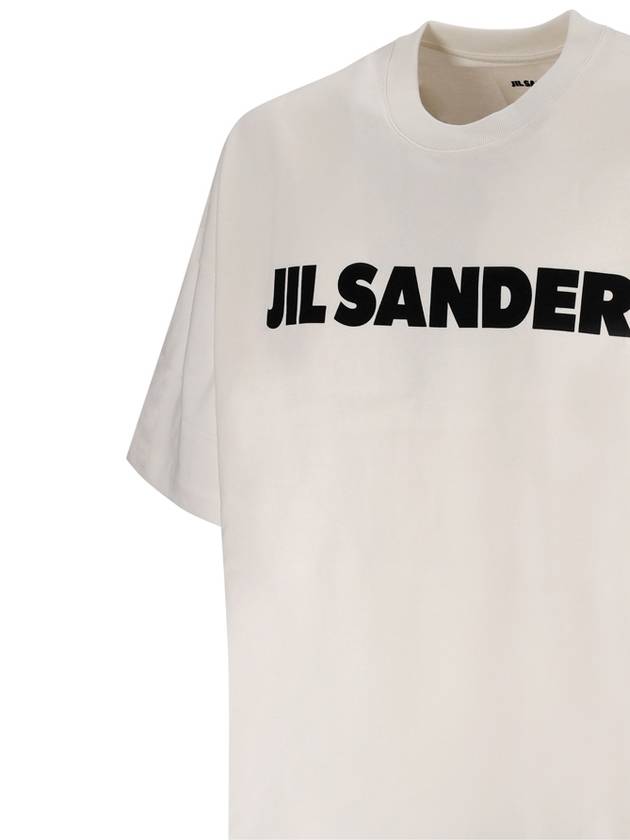 Men's Logo Cotton Short Sleeve T-Shirt White - JIL SANDER - BALAAN 4