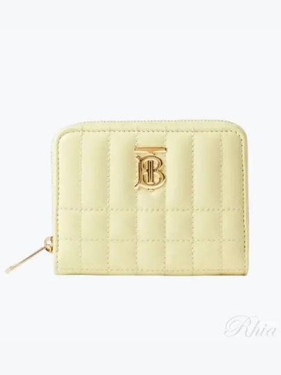 Quilted Leather Lola Zipper Card Wallet Yellow - BURBERRY - BALAAN 2