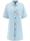 Lopez Denim Short Dress Light Blue - A.P.C. - BALAAN 1