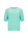 100% Wool Round Neck Sleeve Sweater Mint C3KPO74MT - CALLAITE - BALAAN 1