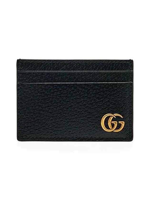 GG Marmont Leather Card Wallet Black - GUCCI - BALAAN 6