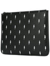 Lightning bolt embroidered clutch - NEIL BARRETT - BALAAN 2