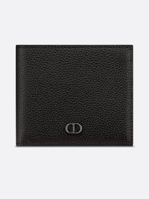 Grain Leather Signature Half Wallet Black - DIOR - BALAAN 2