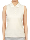 Polkadot Sleeveless Polo Shirt Beige - G/FORE - BALAAN 2