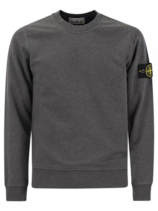 Wappen Patch Garment Dyed Sweatshirt Grey - STONE ISLAND - BALAAN 2