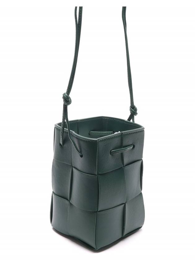 Intrecciato Cassette Small Bucket Bag Raintree - BOTTEGA VENETA - BALAAN 4