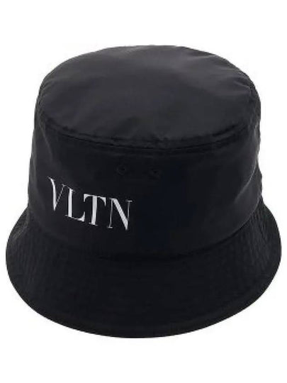 VLTN Logo Bucket Hat Black - VALENTINO - BALAAN 2