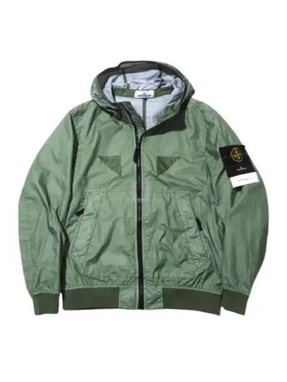 Wappen Patch Nylon Hooded  Jacket Green - STONE ISLAND - BALAAN 2