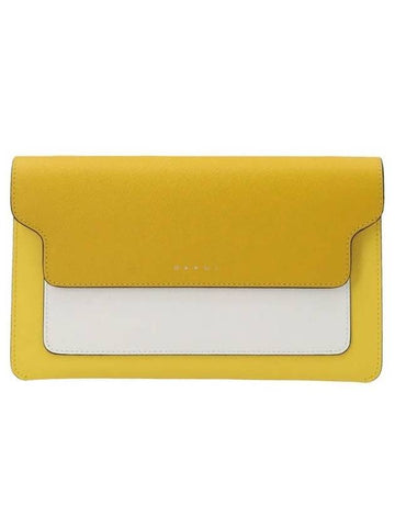 Trunk Saffiano Cross Bag Yellow - MARNI - BALAAN.