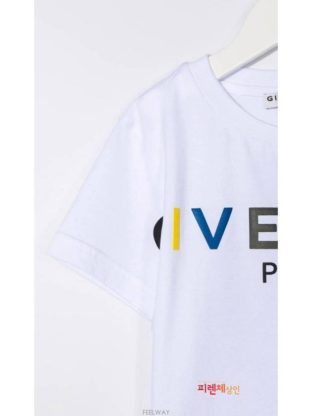 6 Year Old 12 Kids White Multicolor Printing Logo Short Sleeve - GIVENCHY - BALAAN 3