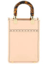 Sunshine Shopper Small Leather Tote Bag Pink - FENDI - BALAAN 4