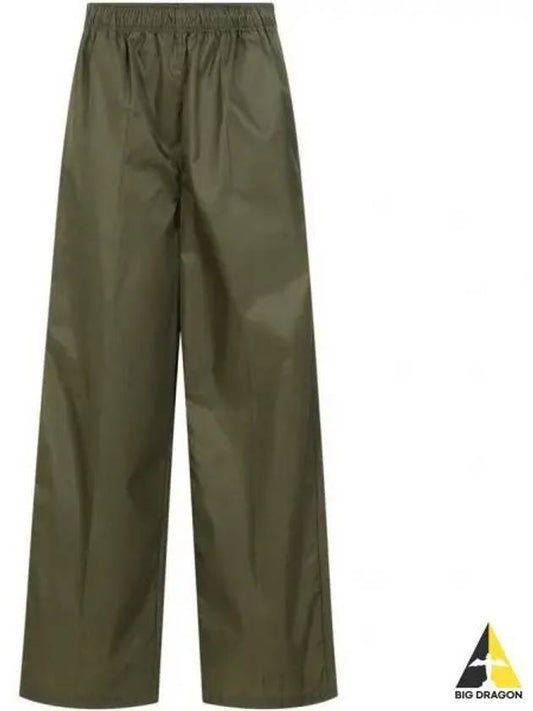 Re-Nylon Trousers Straight Pants Green - PRADA - BALAAN 2