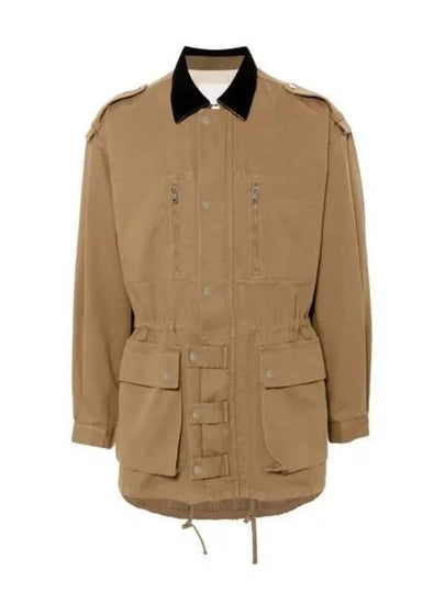 Eloan Cotton Single Coat Khaki - ISABEL MARANT - BALAAN 2