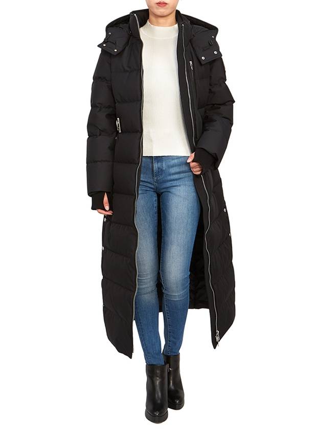 Cloud Belted Hooded Long Padded Black - MOOSE KNUCKLES - BALAAN 9