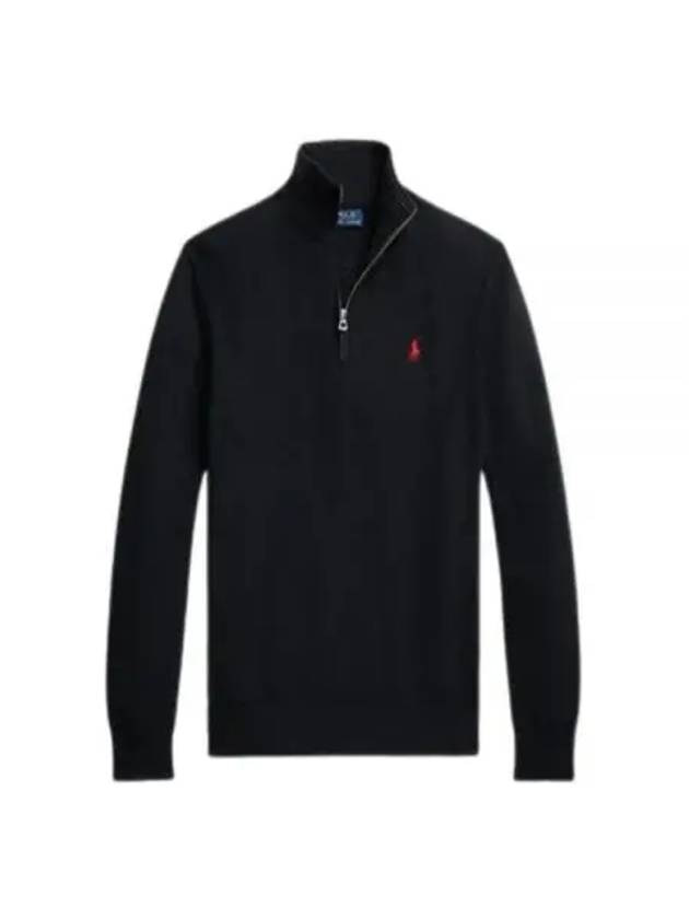 Pony Half Zip Cotton Sweatshirt Navy - POLO RALPH LAUREN - BALAAN 2