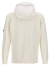 Cotton Mixed Knit Hooded Jacket White - CP COMPANY - BALAAN 3