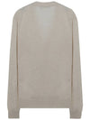 Keve Face Wool V-neck Cardigan Oatmeal Melange - ACNE STUDIOS - BALAAN 3