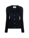 Merino Wool Cardigan Navy - THOM BROWNE - BALAAN.