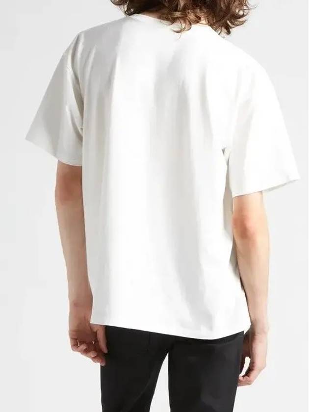 Homme Signature Logo Print Cotton T Shirt White 2X681671Q 01CC - CELINE - BALAAN 4