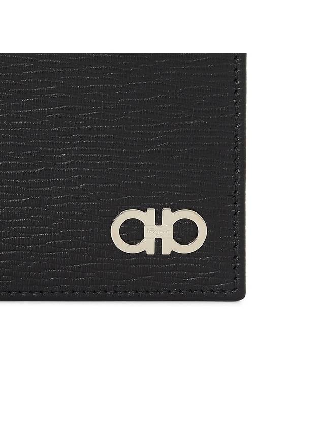 Gancini Wallet Black Fjord Blue - SALVATORE FERRAGAMO - BALAAN.