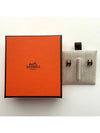 Mini Pop H Palladium Earrings Noir - HERMES - BALAAN 4