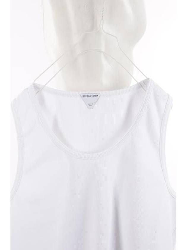 Men's Stretch Cotton Sleeveless Chalk - BOTTEGA VENETA - BALAAN 5