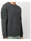 Men's Wappen Patch Cargo Pocket Sweatshirt Grey - STONE ISLAND - BALAAN 3