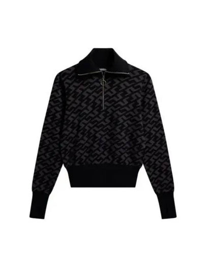 Women's Kerla Knit Zip-Up Knit Top Black - J.LINDEBERG - BALAAN 2